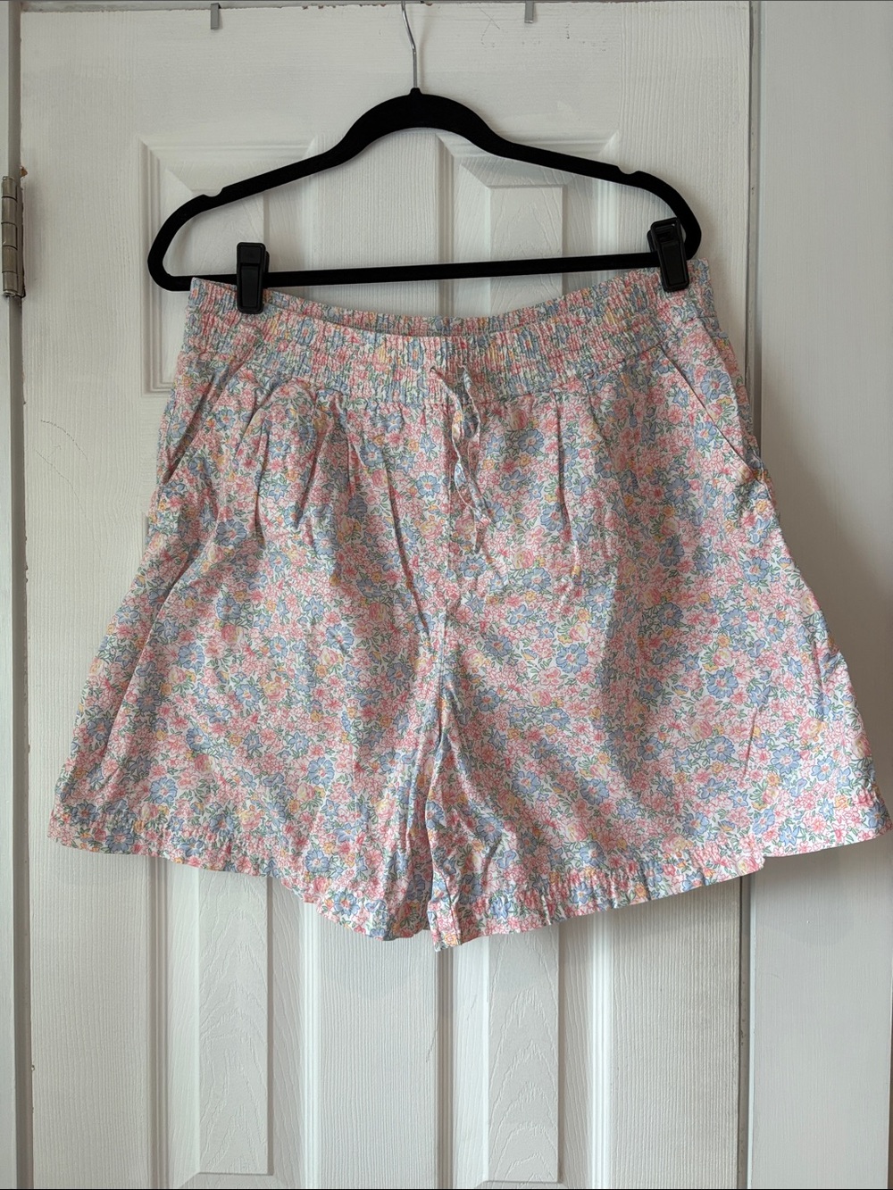Women’s Floral Elastic-Waist Shorts - Pink Multi